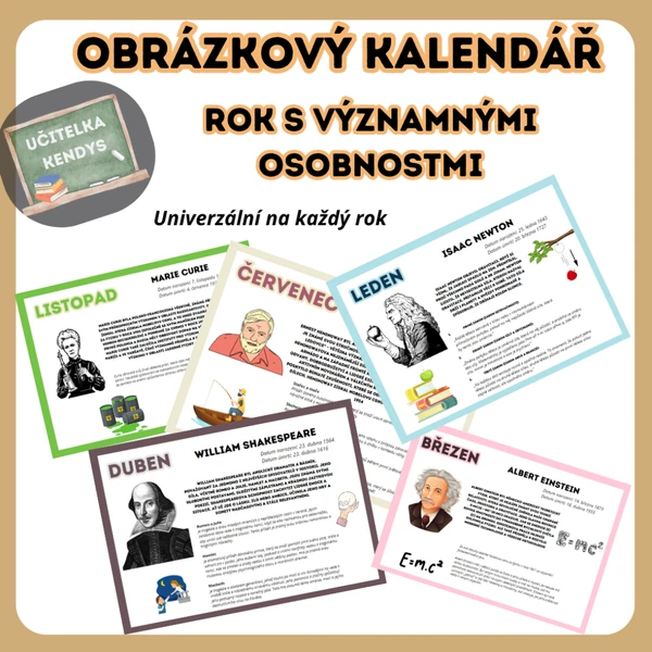 Obrázkový kalendář - Rok s významnými osobnostmi