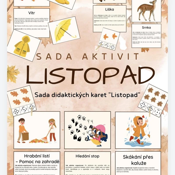 Sada didaktických karet "Listopad"