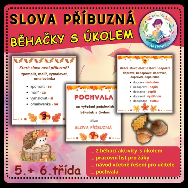 Slova příbuzná - běhačky s úkolem