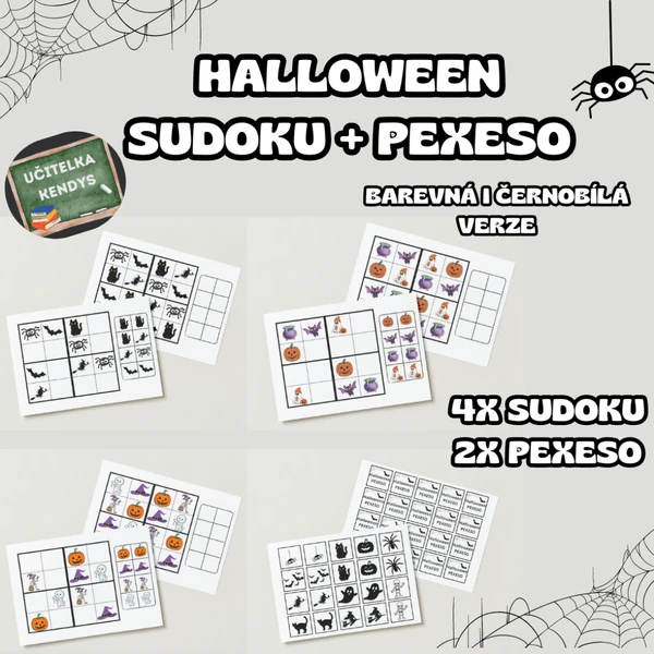 Obrázkový Halloween - Sudoku + Pexeso