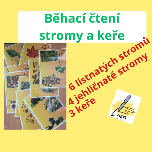 Běhací čtení - stromy a keře