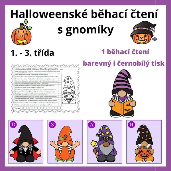 Halloweenské běhací čtení s gnomíky