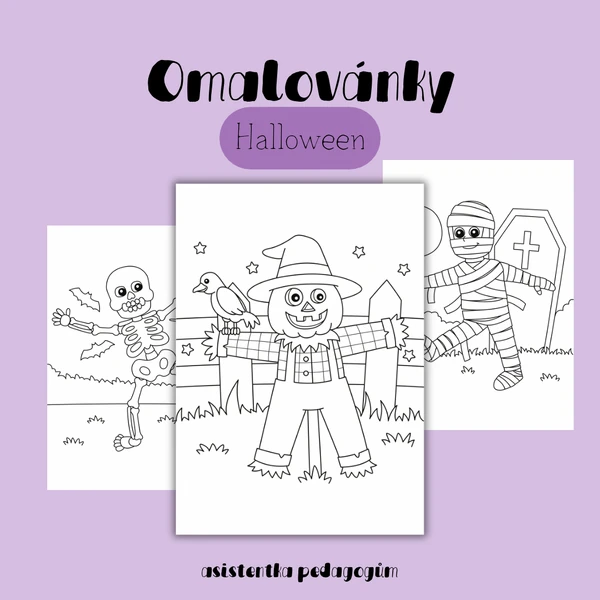 Halloween - omalovánky 