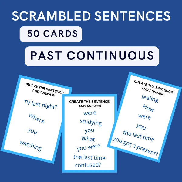 PAST CONTINUOUS SCRAMBLED SENTENCES