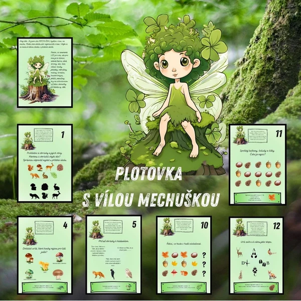 Plotovka/stezka s vílou MECHUŠKOU o lese pro MŠ