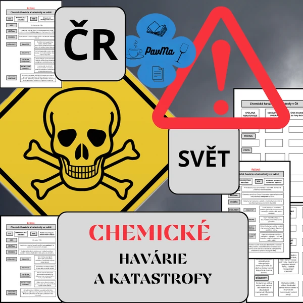 Chemické havárie a katastrofy: Ve světě i v ČR Pracovní listy nejen do CHEMIE