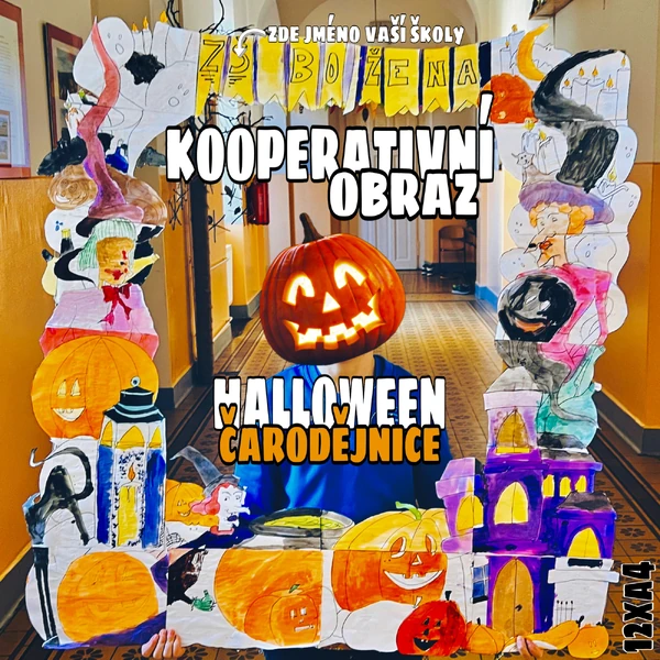 Halloween a Čarodějnice - kooperativní obraz, fotorámeček