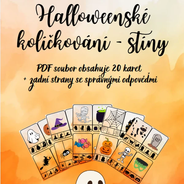 Halloweenské kolíčkování - stíny