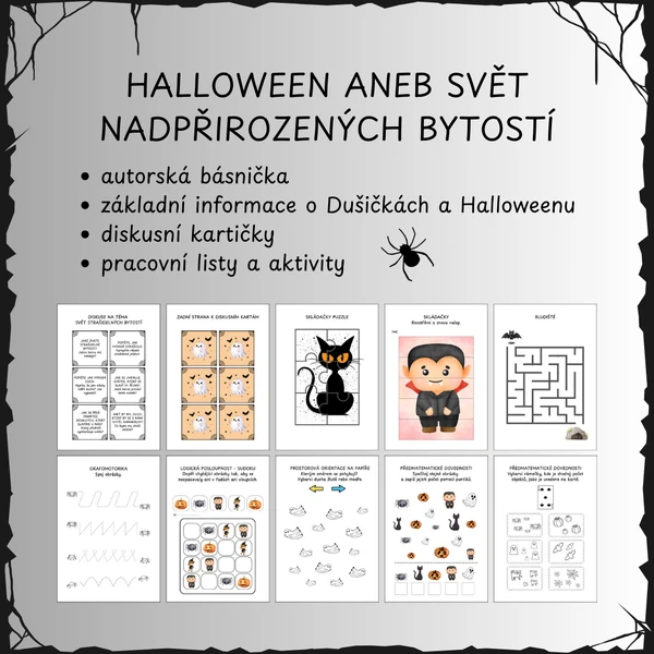 Halloween aneb svět nadpřirozených bytostí (velký soubor aktivit a pracovních listů)