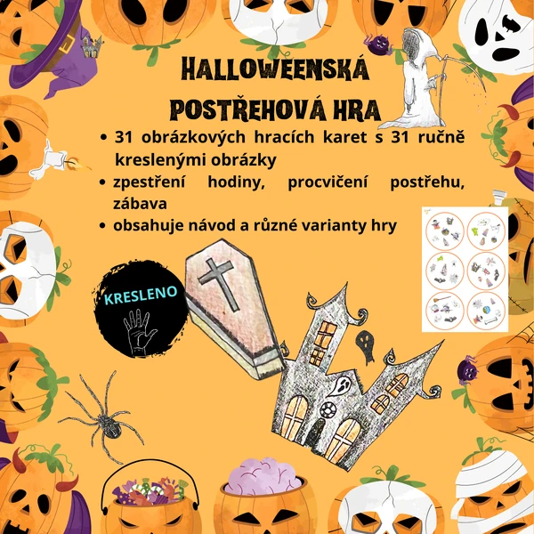 Halloweenská postřehová hra