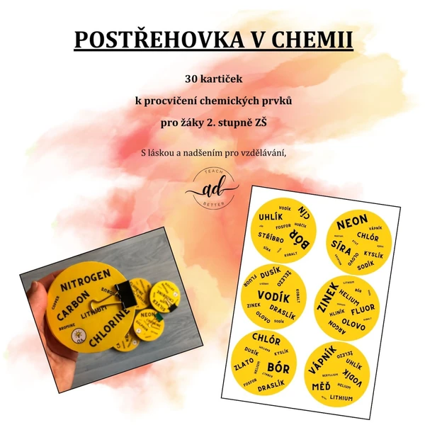 Chemické prvky - postřehová hra