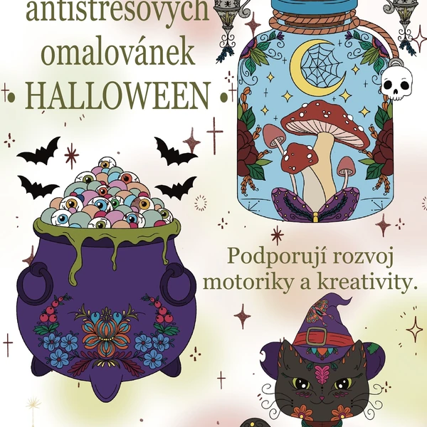 Halloween - Antistresové omalovánky 