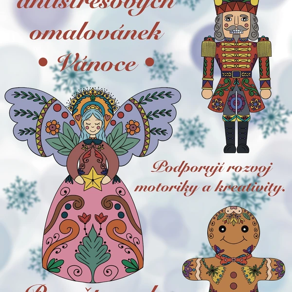 Vánoce - antistresové omalovánky 