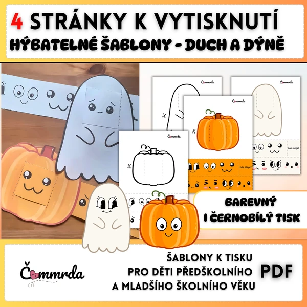 Dýně a duch - šablony