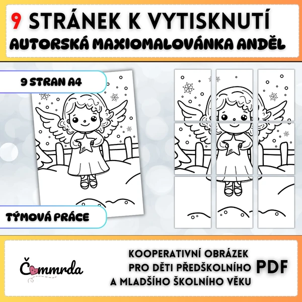 MAXI omalovánka anděl