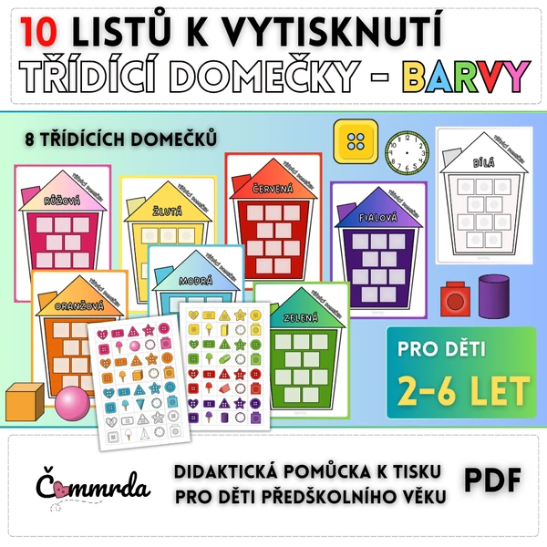 Třídící domečky - BARVY