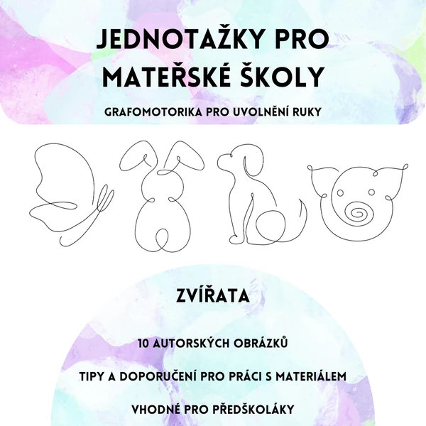 Jednotažky pro mateřské školy - zvířata