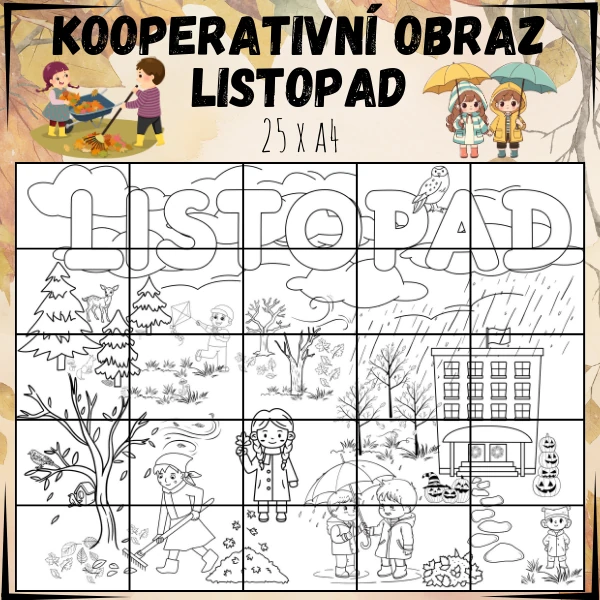 Velký kooperativní obraz - listopad - podzim