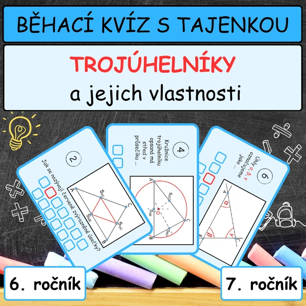 Trojúhelníky a jejich vlastnosti - běhací tajenka