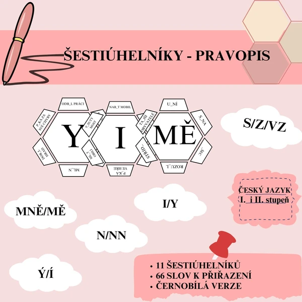 Šestiúhelníky - pravopis