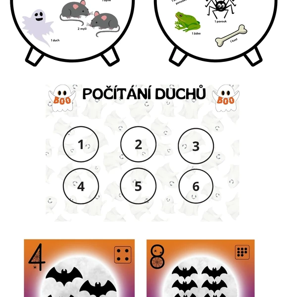 Kotlíkové recepty + dýně obličej + počítání duchů a netopýrů