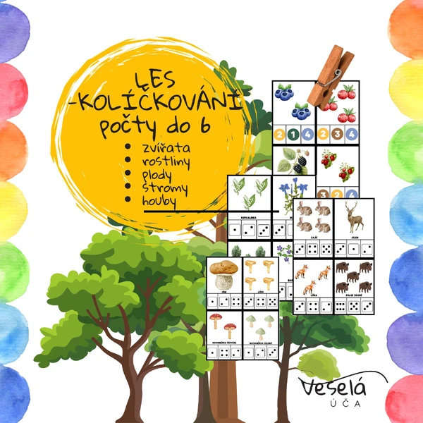 LES- kolíčkování, počty do 6