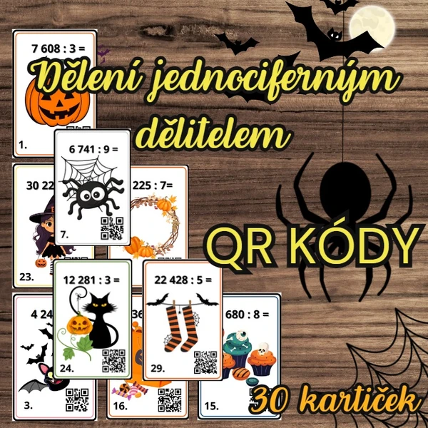 HALLOWEEN - Dělení jednociferným dělitelem