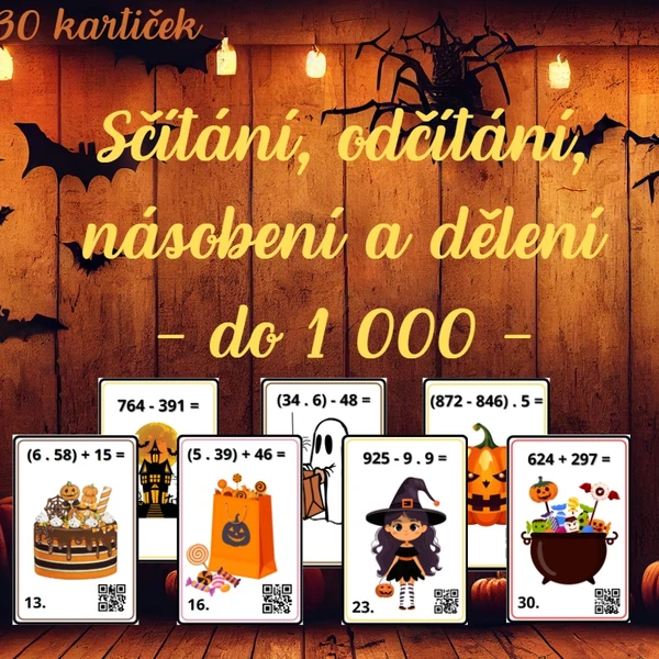 Sčítání, odčítání, násobení a dělení - do 1 000