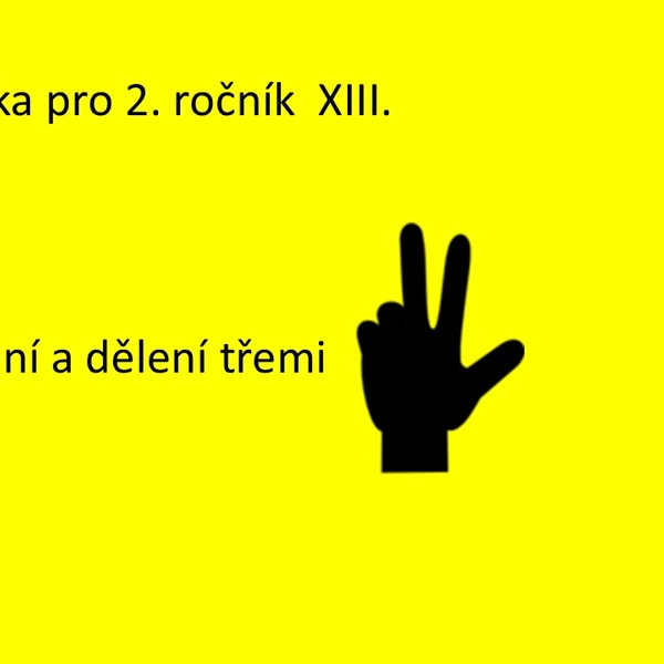 matematika pro 2. ročník XIII.