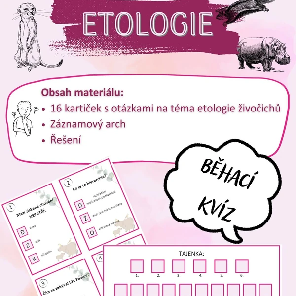 Běhací kvíz - Etologie
