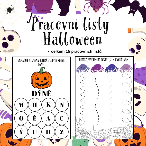 Pracovní listy - Halloween