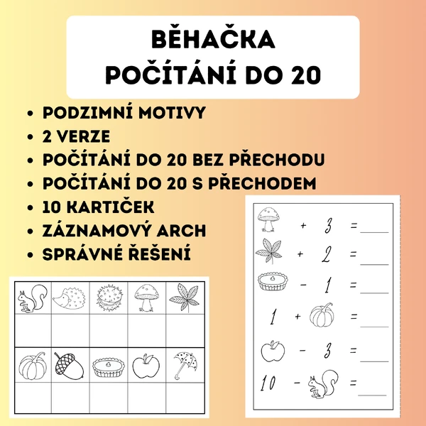 Běhačka - počítání do 20