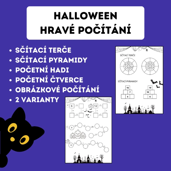 Halloween - zábavné počítání do 20