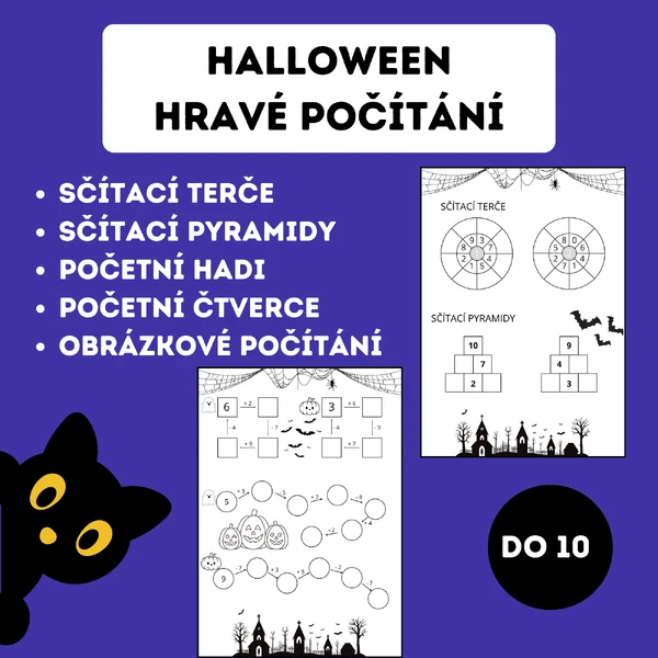 Haloween - zábavné počítání do 10