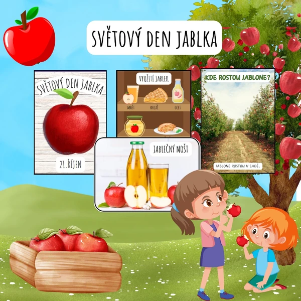 Den jablka, Jablíčko, Podzim, Ovoce, Sad
