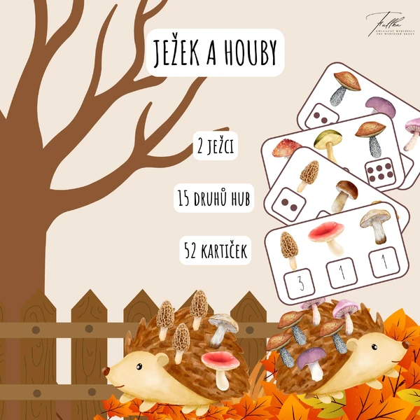 Ježek a houby, Podzim, Houby, Ježek