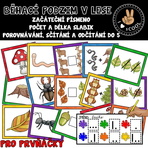 Podzim v lese - běhací učení