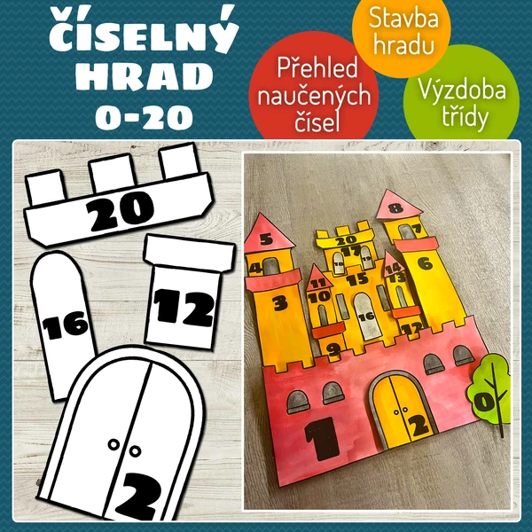 Aktivní výzdoba - Číselný hrad 0-20