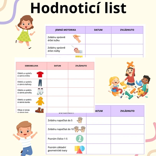 Hodnoticí list do portfolia v MŠ