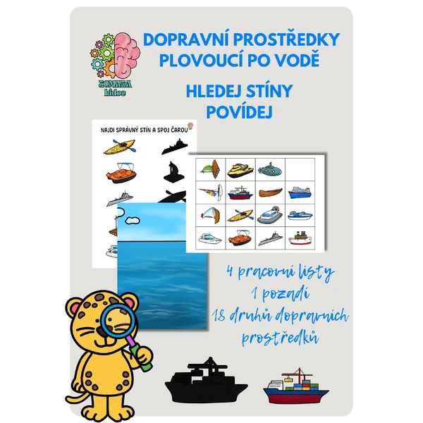 Dopravní prostředky plovoucí po vodě - hledej stíny a povídej
