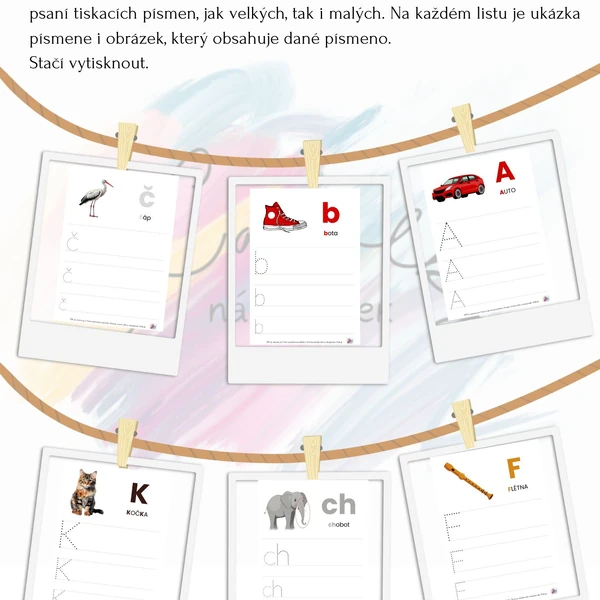 Nauč se psát tiskací písmena - velká i malá