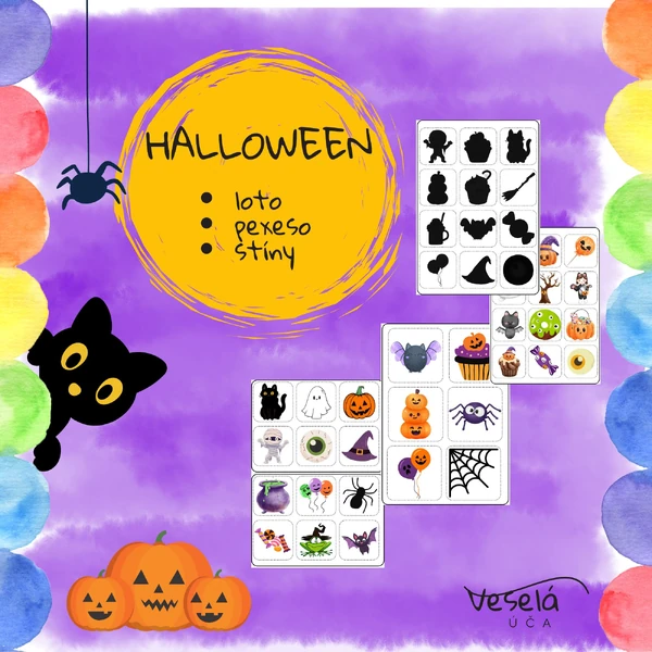 HALLOWEEN- LOTO, PEXESO, STÍNY