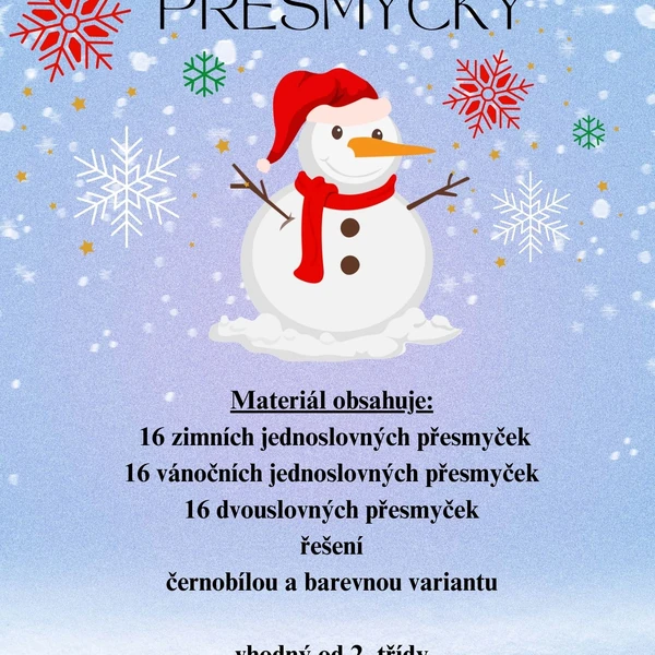 Zimní a Vánoční přesmyčky