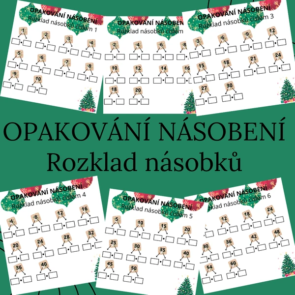 OPAKOVÁNÍ NÁSOBENÍ - Rozklad násobků 