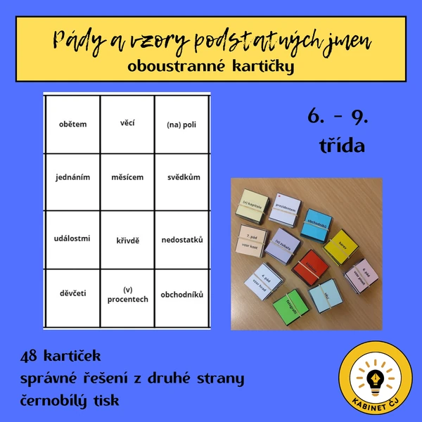 Podstatná jména - pády a vzory