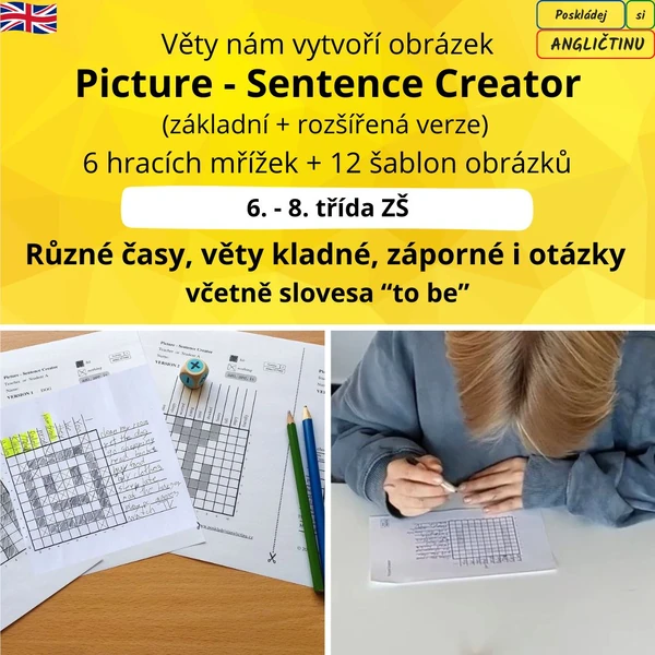 Picture-Sentence Creator / z vět vznikají obrázky - procvičujeme slovesa a časy