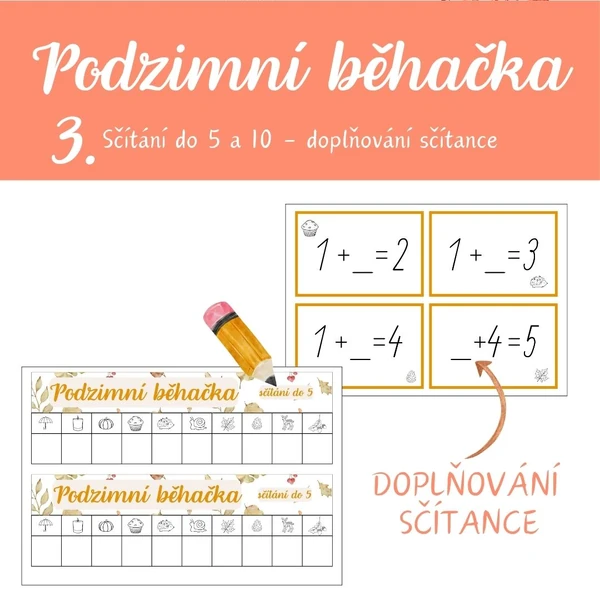 3. Podzimní běhačka - doplň sčítanec