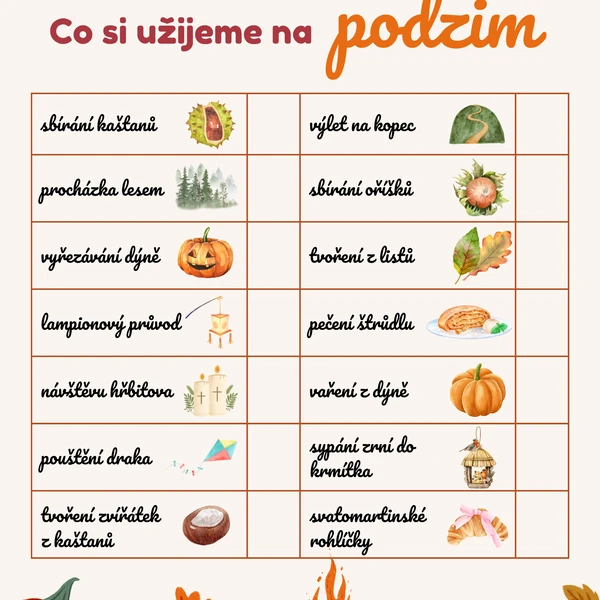 Podzimní bucket list