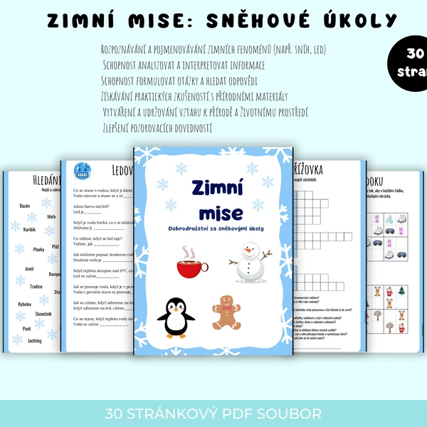 Zimní mise: sněhové úkoly - 1. stupeň ZŠ