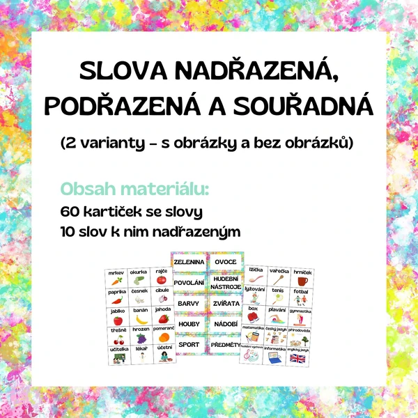 SLOVA NADŘAZENÁ, PODŘAZENÁ A SOUŘADNÁ